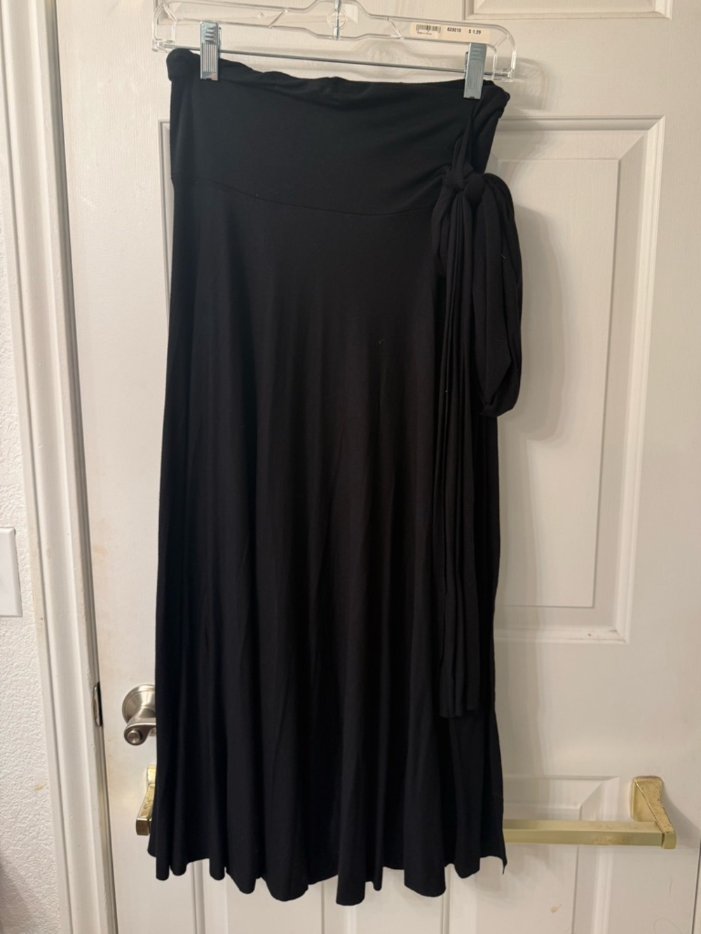 Elan Wrap-Style Black Maxi Skirt - Can be worn 8 different ways!